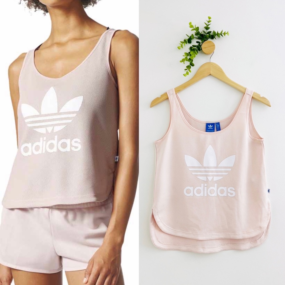 Adidas Originals Light Pink Cropped Loose Tank